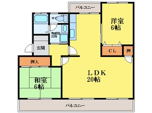 徳島駅 徒歩25分 4階の物件間取画像